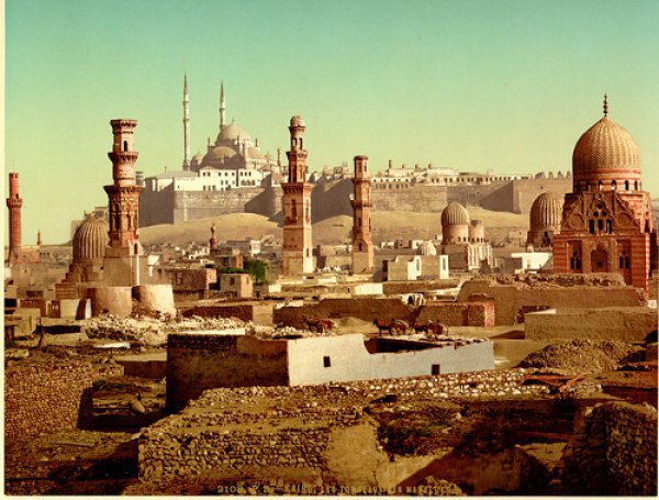 Гробницы мамлюкских правителей. 1900 г. Одни из первых цветных фото.