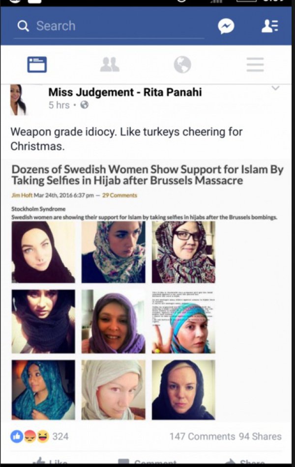 Женщины Швеции надели платки в поддержку ислама