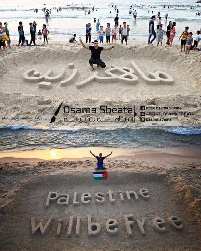 Потрясающие песочные фигуры палестинского скульптора