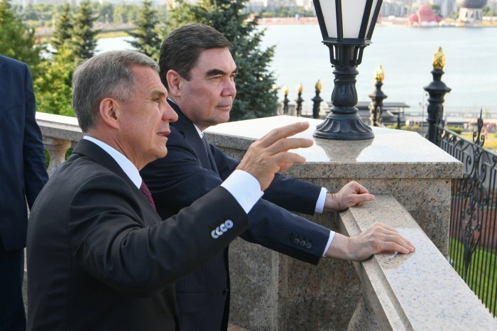 Президенты Татарстана и Туркменистана на одной из предыдущих встреч. 
