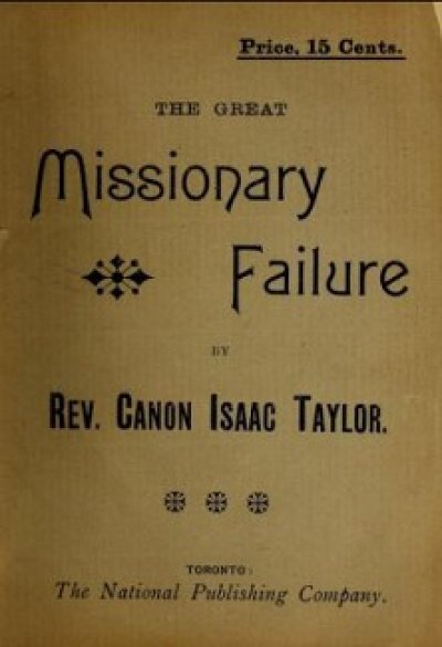 Обложка книги И.Тейлора «Великий миссионерский провал»