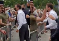 Президент Франции получил пощечину (Видео)
