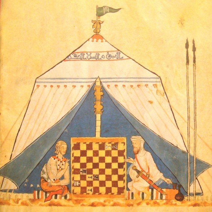 Мавр и христианин играют в шахматы. Источник фото wikipedia.org