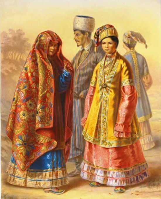 Казанские татары. Pauli F.H., Les Peuples de la Russie, 1862