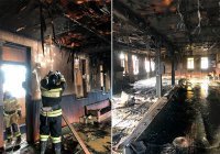 Пожар уничтожил мечеть в Дагестане