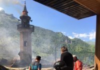 В Дагестане пожар охватил мечеть