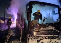 В Башкортостане сгорел автобус, в котором находились 50 пассажиров