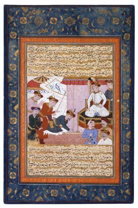 Шах Исмаил и кызылбаши. Миниатюра из средневековой персидской книги. upload.wikimedia.org