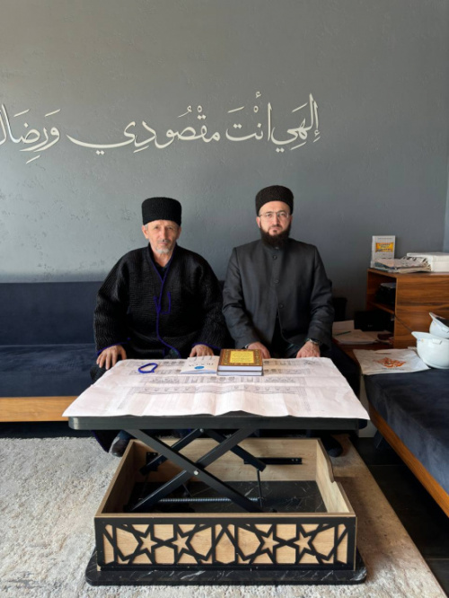 Муфтий Татарстана Камиль хазрат Самигуллин вместе с муфтием Дагестана Ахмадом афанди Абдуллаевым, 2024 год. Фото: Ильнур Мифтахов / пресс-служба ДУМ РТ. 