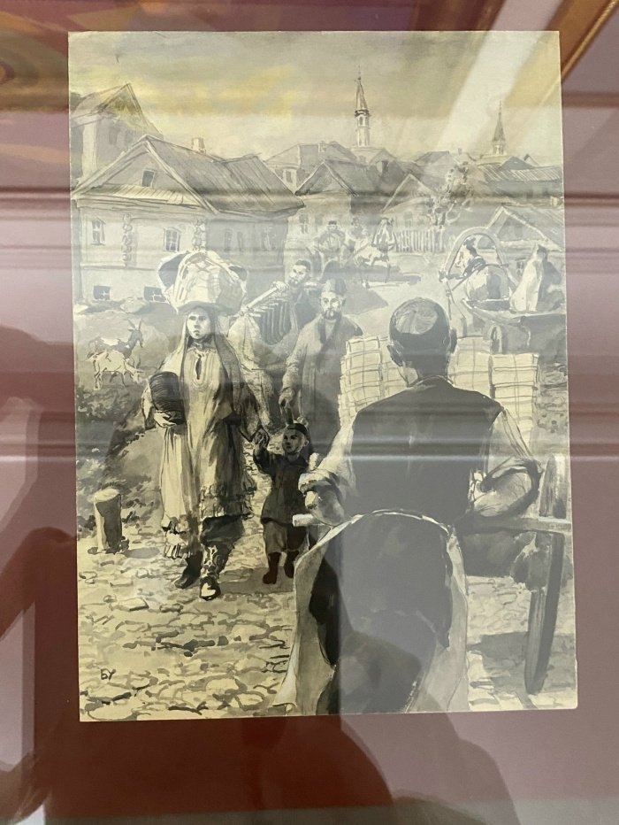 Ново-татарская слобода (Иллюстрация к роману А.Файзи "Тукай"). Урманче Б.И. Ново-татарская слобода (Иллюстрация к роману А.Файзи "Тукай"). Урманче Б.И.