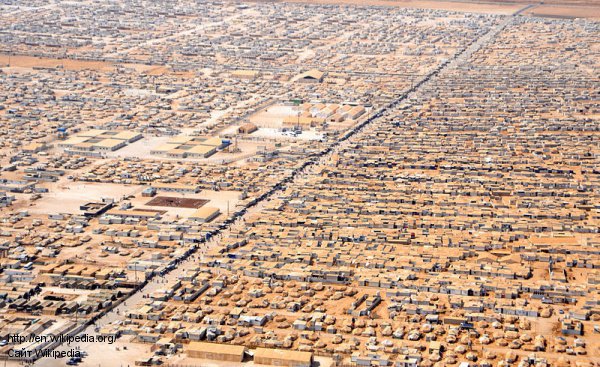 Иорданский лагерь Заатари стал домом для более чем 100 тысяч сирийских беженцев.